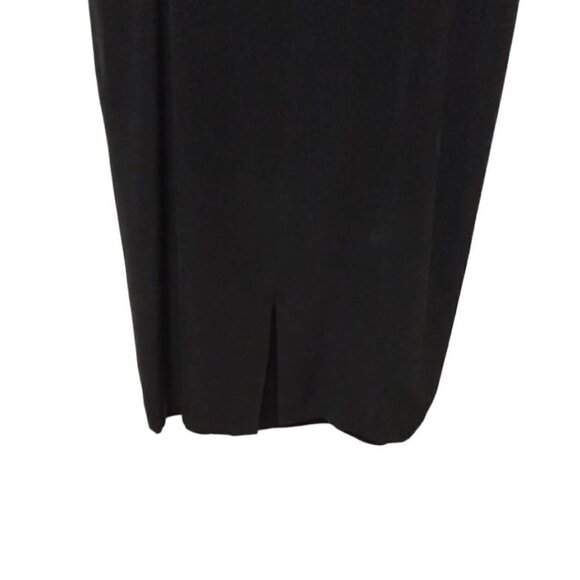 Worth Petite Black 100% Silk Cap Sleeve Knee Length Sheath Dress Sz 10 - Picture 5 of 7